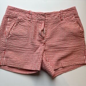 Red and White Striped Shorts